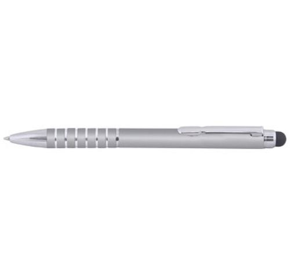 Bolígrafo metálico con touch en estuche de aluminio. imagen